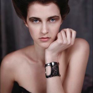 Collette Malouf silver Burnout Leaf 🍃 Silver Cuff